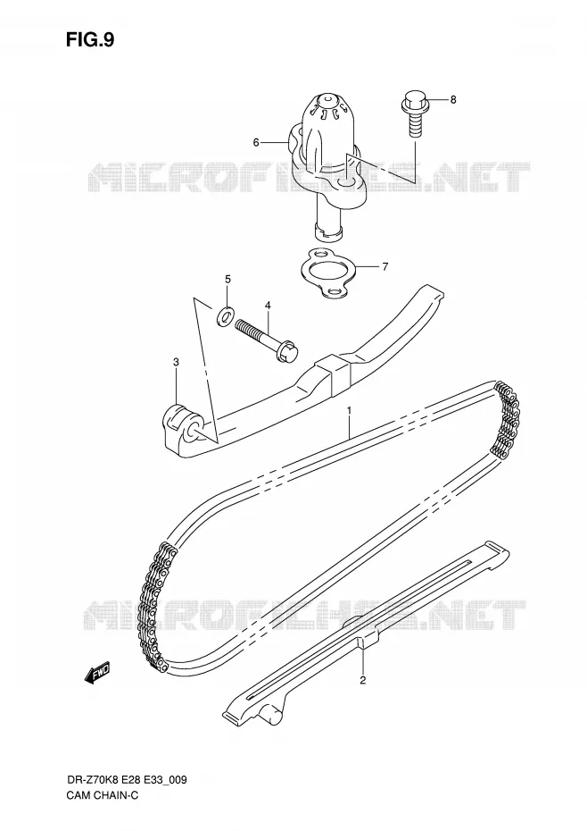 DISTRIBUTION Suzuki MOTO 70 DR-Z 2011  DR-Z70L0(E28/E33)