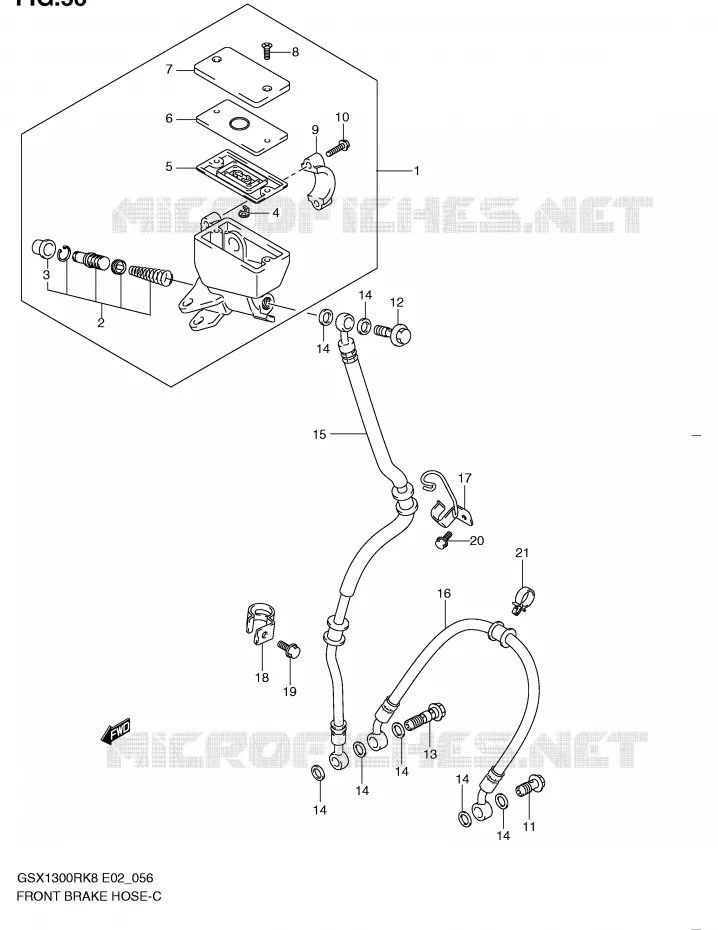 DURITE DE FREIN AVANT Suzuki MOTO 1300 HAYABUSA 2010  GSX1300RL0(E2)