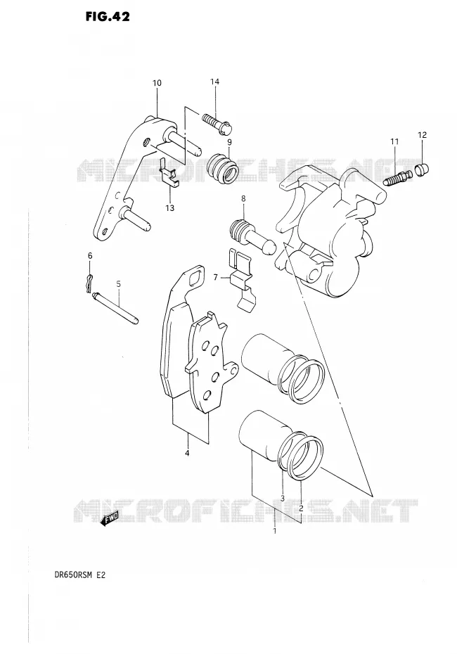 ETRIER DE FREIN AVANT Suzuki MOTO 650 DR 1990  DR650RSL(E2)