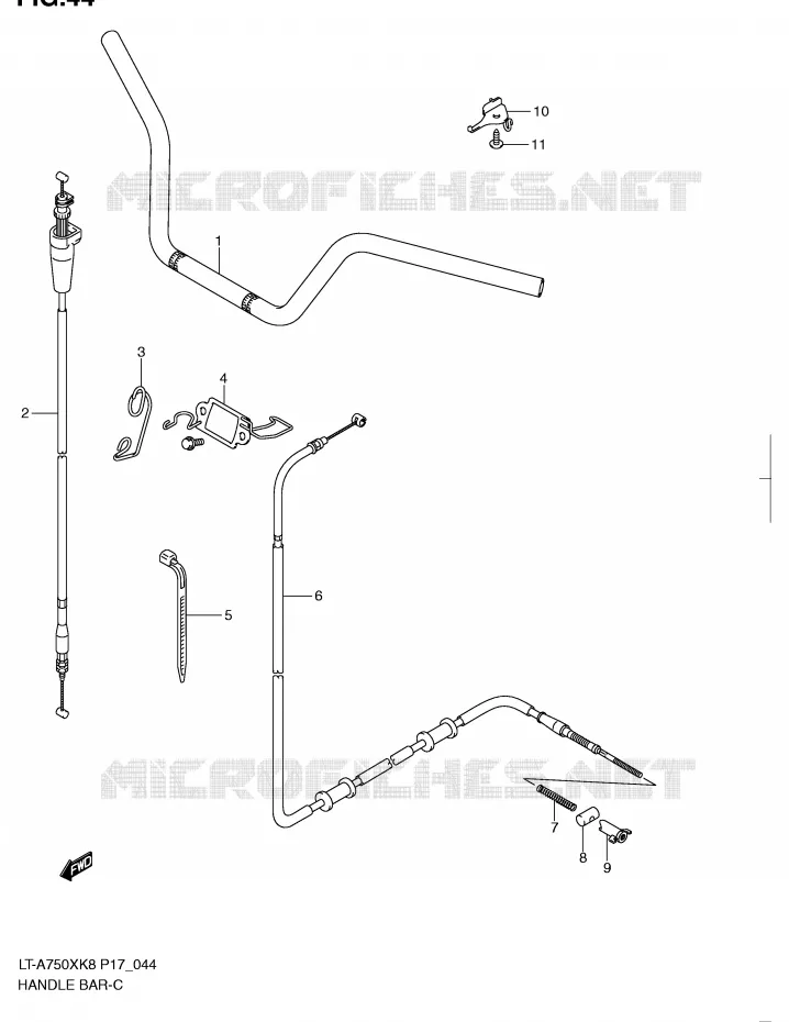 GUIDON Suzuki QUAD 750 KINGQUAD 2009  LT-A750XZK9(P17)