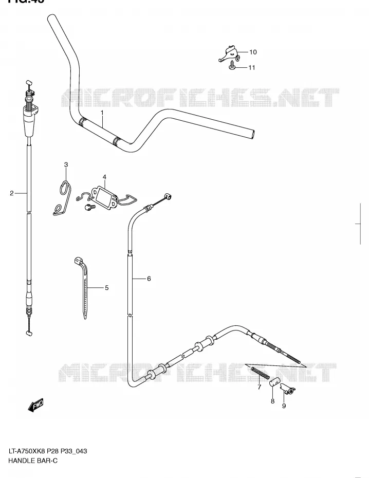 GUIDON Suzuki QUAD 750 KINGQUAD 2009  LT-A750XZK9(P28/P33)
