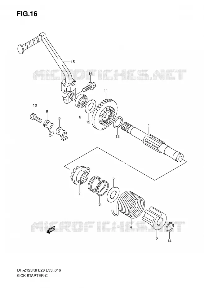 KICK Suzuki MOTO 125 DR-Z 2010  DR-Z125LL0(E28/E33)