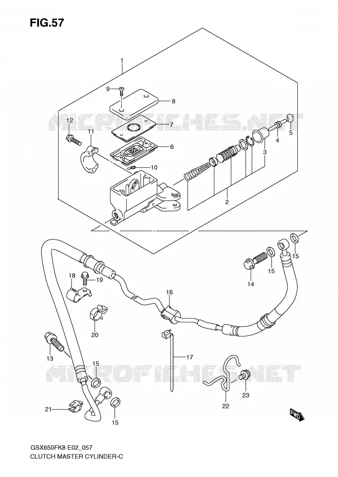 MAITRE CYLINDRE D'EMBRAYAGE Suzuki MOTO 650 GSX-F 2009  GSX650FUK9(E2)