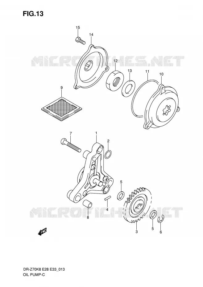 POMPE A HUILE Suzuki MOTO 70 DR-Z 2010  DR-Z70L0(E28/E33)