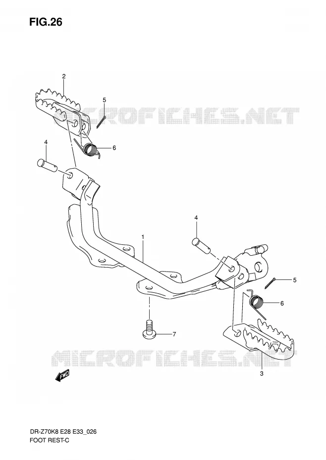 REPOSE PIED Suzuki MOTO 70 DR-Z 2011  DR-Z70L0(E28/E33)