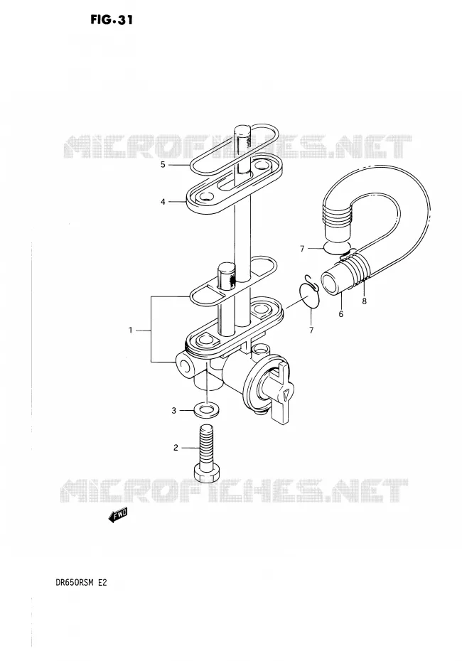 ROBINET D'ESSENCE Suzuki MOTO 650 DR 1990  DR650RSUL(E2)