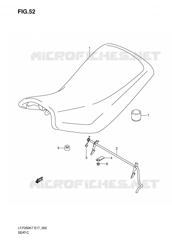 SELLE Suzuki QUAD 250 OZARK 2010  LT-F250L0(E17)