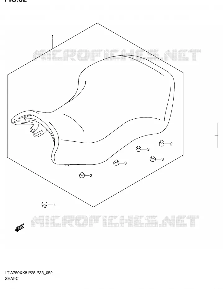 SELLE Suzuki QUAD 750 KINGQUAD 2009  LT-A750XK9(P28/P33)