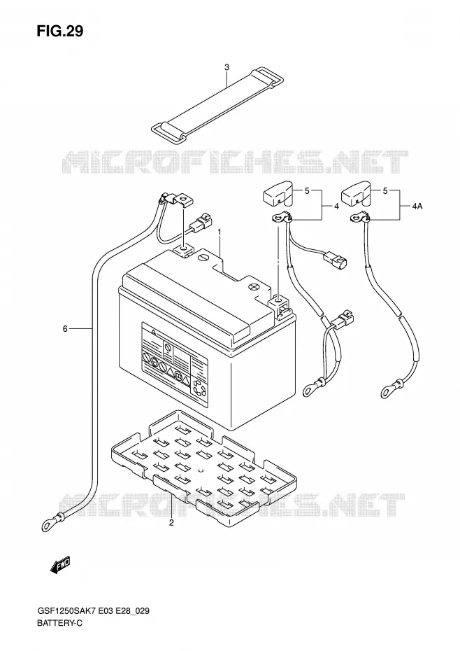 BATTERIE Suzuki MOTO 1250 BANDIT-S 2007  GSF1250SAK7(E3/E28)