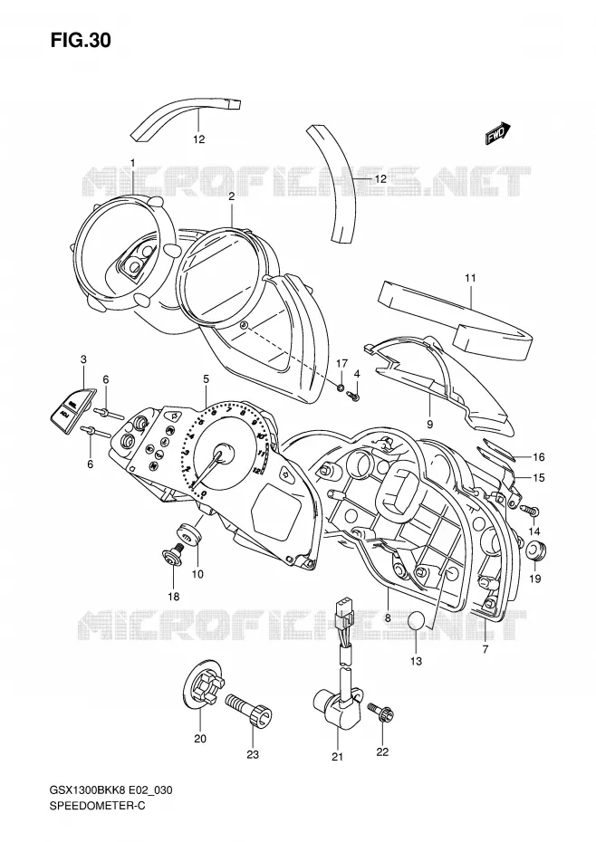 COMPTEUR Suzuki MOTO 1300 B-KING 2010  GSX1300BKAU2K8(E2)