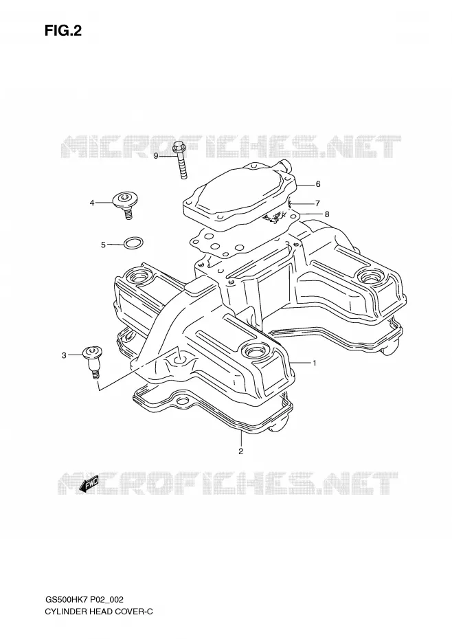 COUVERCLE DE CULASSE Suzuki MOTO 500 GS-F 2008  GS500FHK8(P02)