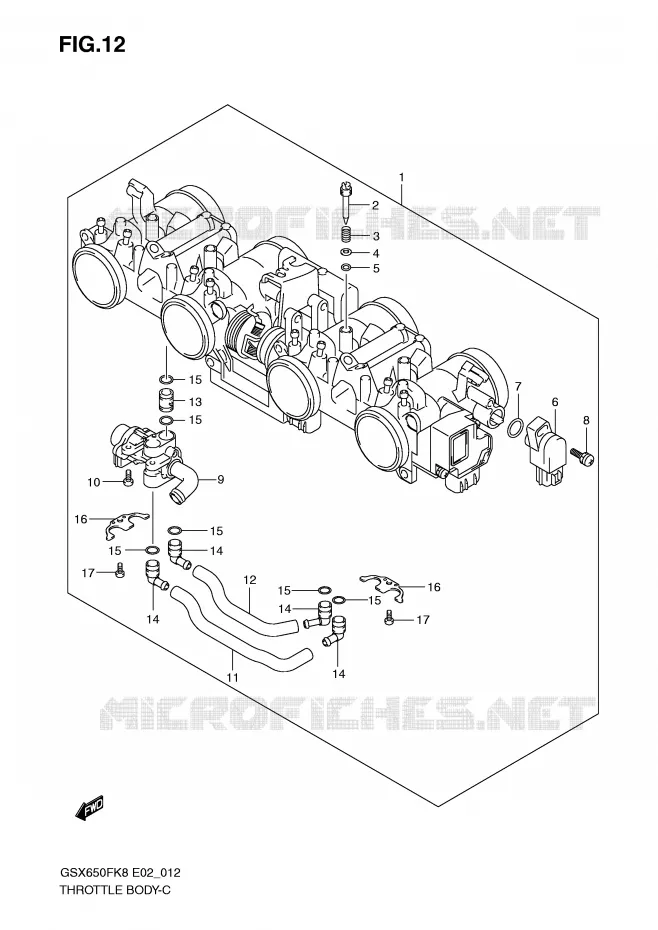ENSEMBLE INJECTION Suzuki MOTO 650 GSX-F 2008  GSX650FUK8(E2)