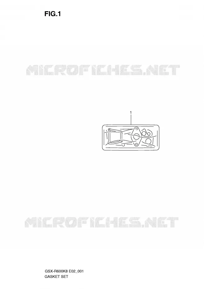 KIT JOINTS Suzuki MOTO 600 GSX-R 2008  GSX-R600U3K8(E2)