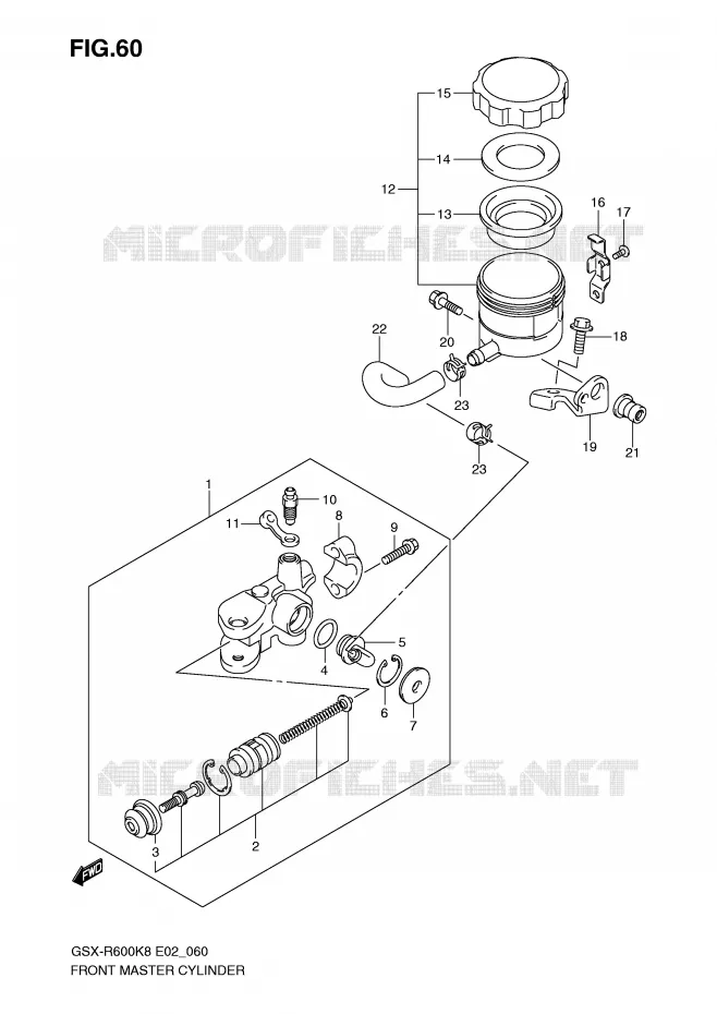MAITRE CYLINDRE AVANT Suzuki MOTO 600 GSX-R 2009  GSX-R600UEK9(E2)