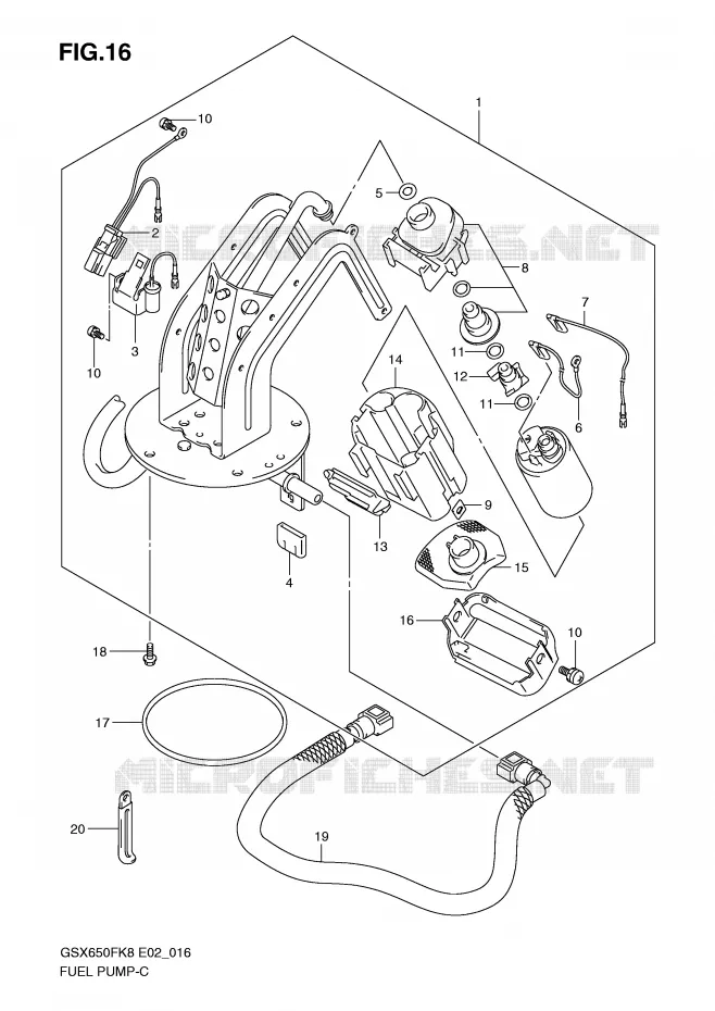 POMPE A ESSENCE Suzuki MOTO 650 GSX-F 2008  GSX650FK8(E2)