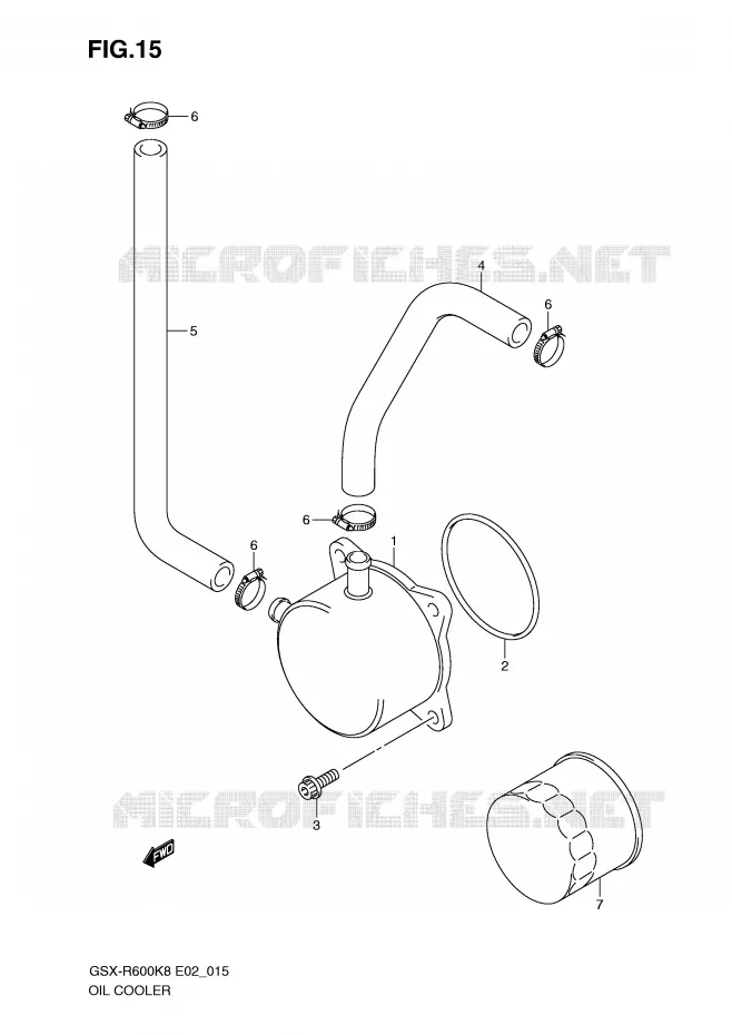 RADIATEUR D'HUILE Suzuki MOTO 600 GSX-R 2010  GSX-R600L0(E2)