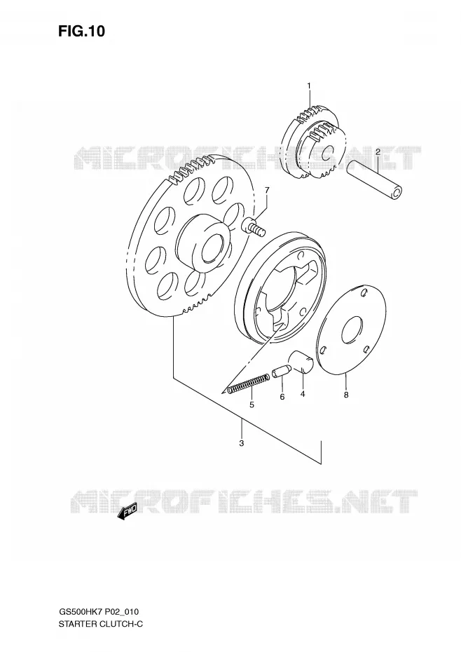 ROUE LIBRE DE DEMARREUR Suzuki MOTO 500 GS-F 2007  GS500FMK7(P02)
