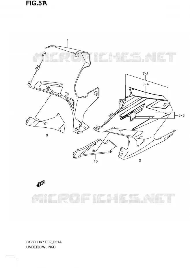 SABOT  (GS500FHK8) Suzuki MOTO 500 GS-F 2007  GS500FHK7(P02)