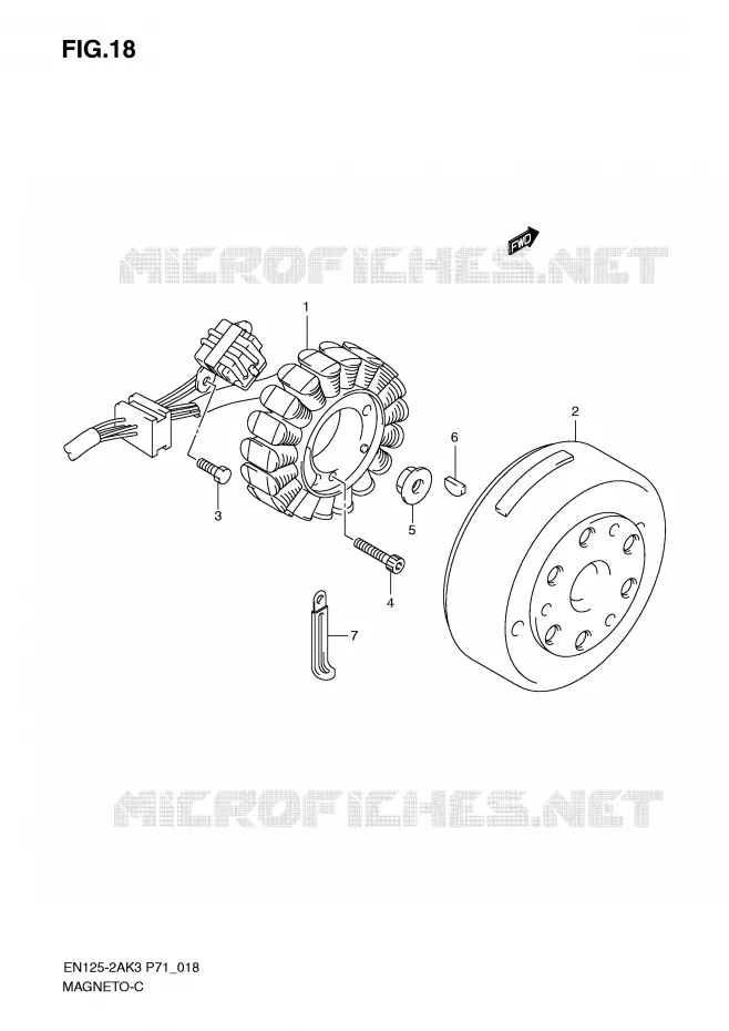 ALLUMAGE ROTOR - STATOR Suzuki MOTO 125 EN 2003  EN125-2AK3(P71)
