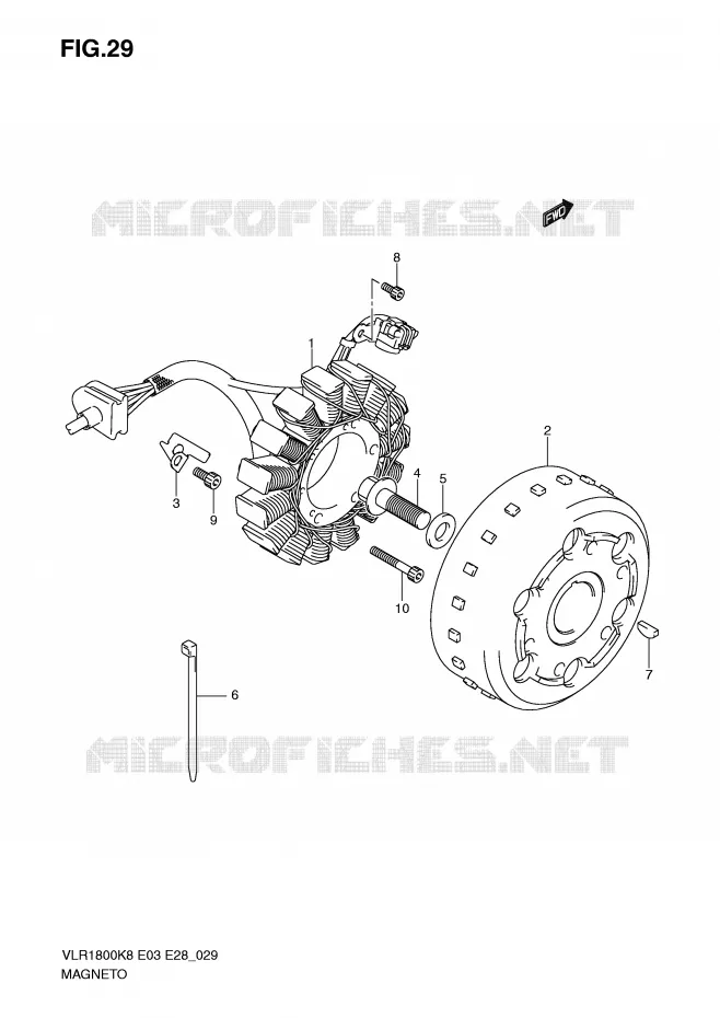ALLUMAGE ROTOR - STATOR Suzuki MOTO 1800 INTRUDER 2010  VLR1800TL0(E3/E28)