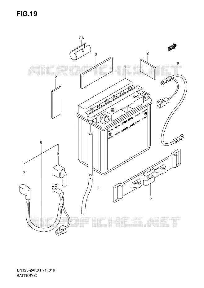 BATTERIE Suzuki MOTO 125 EN 2006  EN125HUZK6(P71)
