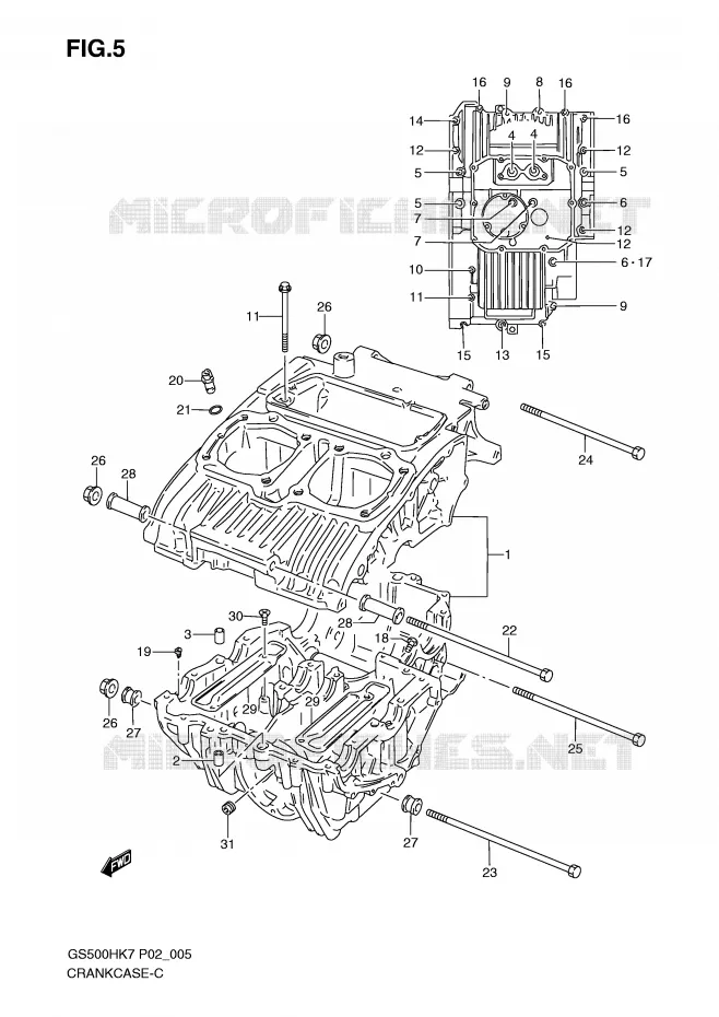 CARTER Suzuki MOTO 500 GS-F 2007  GS500FMK7(P02)