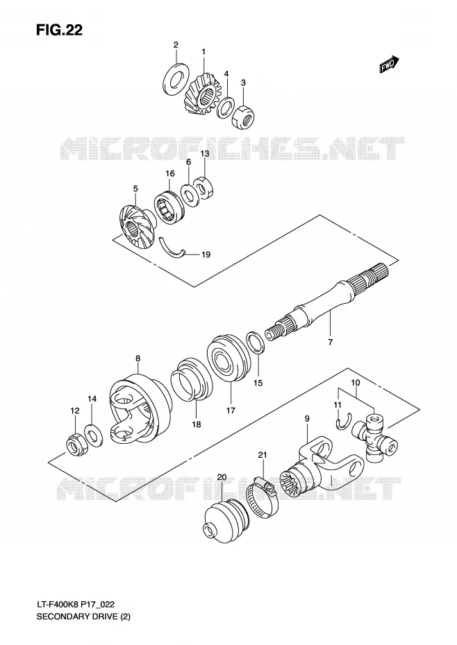 COUPLE CONIQUE (P24) Suzuki QUAD 400 KINGQUAD 2009  LT-F400K9(P17)