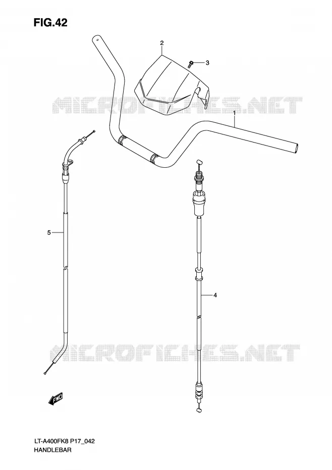 GUIDON (P17) Suzuki QUAD 400 EIGER 2009  LT-A400FK9(P17)