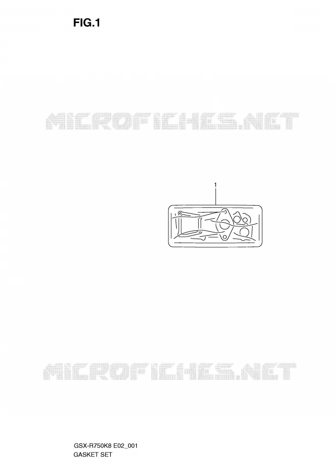 KIT JOINTS Suzuki MOTO 750 GSX-R 2008  GSX-R750U2K8(E2)
