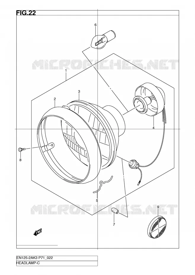 PHARE Suzuki MOTO 125 EN 2007  EN125-2AK7(P71)