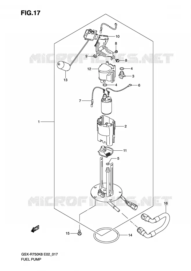 POMPE A ESSENCE Suzuki MOTO 750 GSX-R 2009  GSX-R750UFK9(E2)