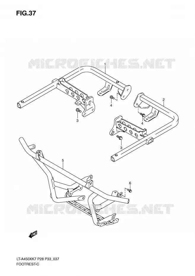 REPOSE PIED Suzuki QUAD 450 KINGQUAD 2008  LT-A450XZK8(P28/P33)