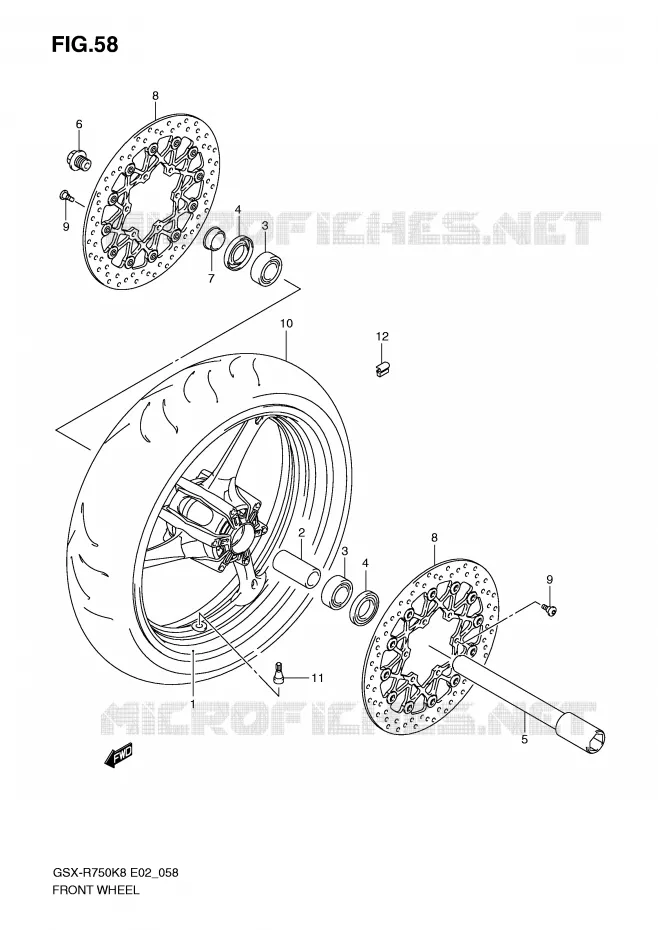 ROUE AVANT Suzuki MOTO 750 GSX-R 2010  GSX-R750L0(E2)
