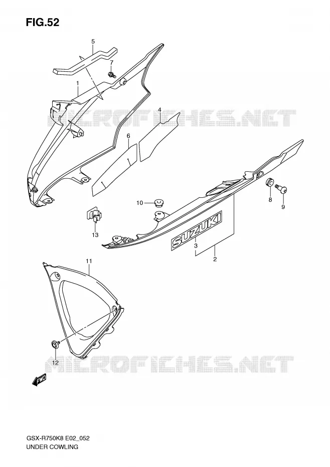 SABOT (MODEL K8) Suzuki MOTO 750 GSX-R 2010  GSX-R750UFL0(E2)
