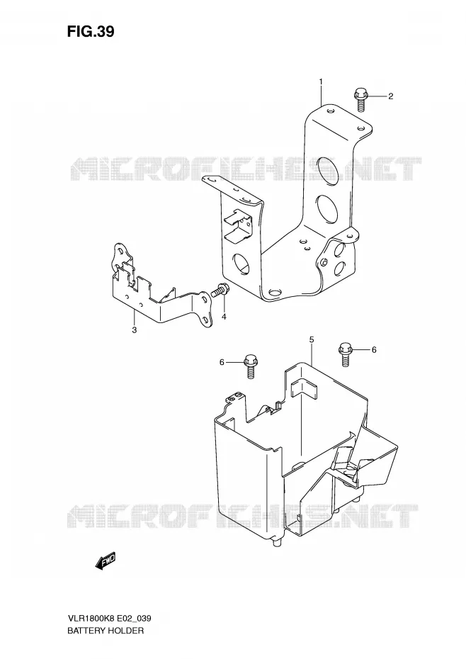 SUPPORT BATTERIE Suzuki MOTO 1800 INTRUDER 2008  VLR1800TK8(E2)