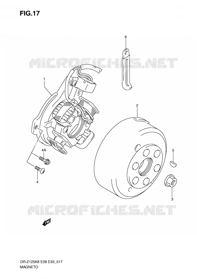 ALLUMAGE ROTOR - STATOR Suzuki MOTO 125 DR-Z 2008  DR-Z125K8(E28/E33)