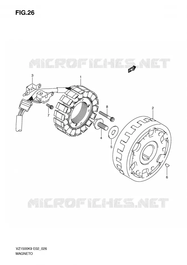 ALLUMAGE ROTOR - STATOR Suzuki MOTO 1500 BOULEVARD-M91 2010  VZ1500L0(E2)