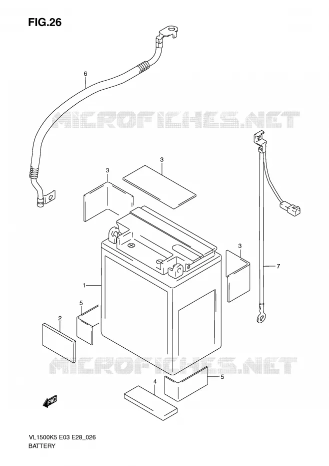 BATTERIE Suzuki MOTO 1500 BOULEVARD 2008  VL1500K8(E3/E28)