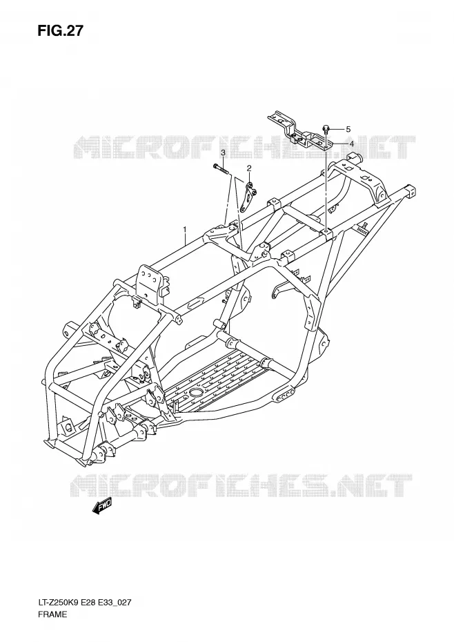 CADRE Suzuki QUAD 250 QUADSPORT 2009  LT-Z250K9(E28/E33)