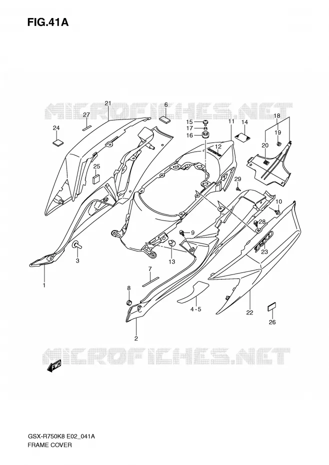 CARENAGES (MODEL K9) Suzuki MOTO 750 GSX-R 2008  GSX-R750K8(E2)