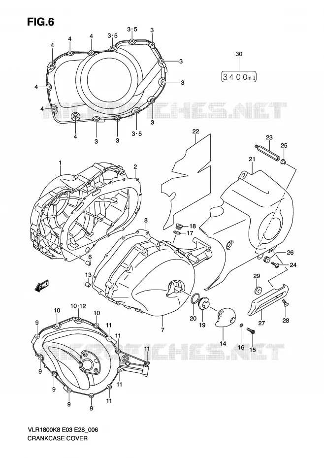 CARTER Suzuki MOTO 1800 BOULEVARD 2010  VLR1800L0(E3/E28)