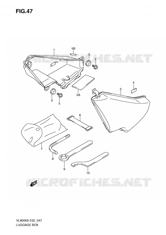 COFFRE Suzuki MOTO 800 VOLUSIA 2007  VL800CK7(E2)