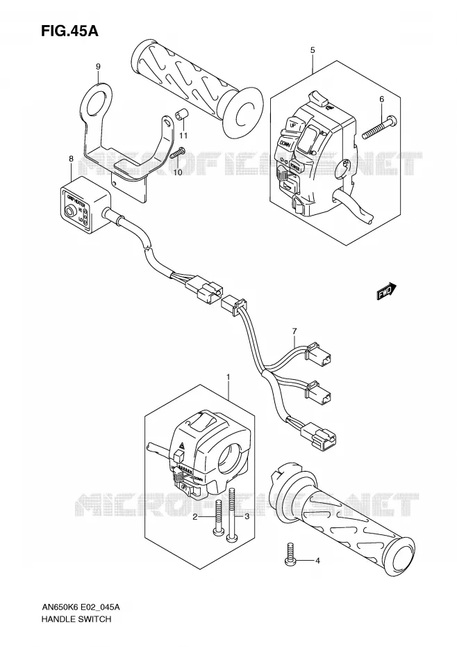 COMMODOS (AN650AK9/AL0) Suzuki SCOOTER 650 BURGMAN 2007  AN650K7(E2)