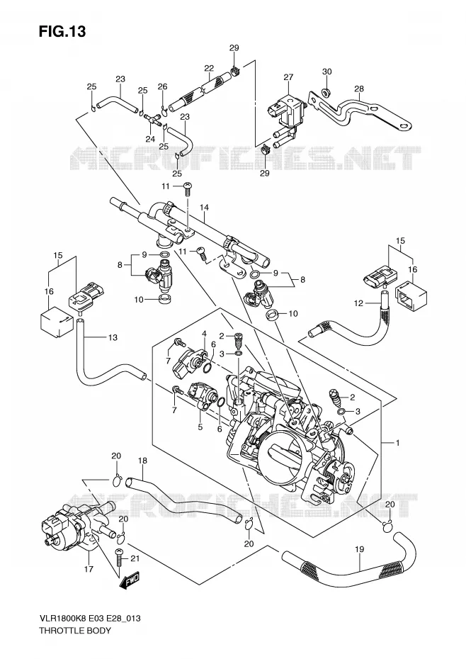 ENSEMBLE INJECTION Suzuki MOTO 1800 BOULEVARD 2008  VLR1800TK8(E3/E28)