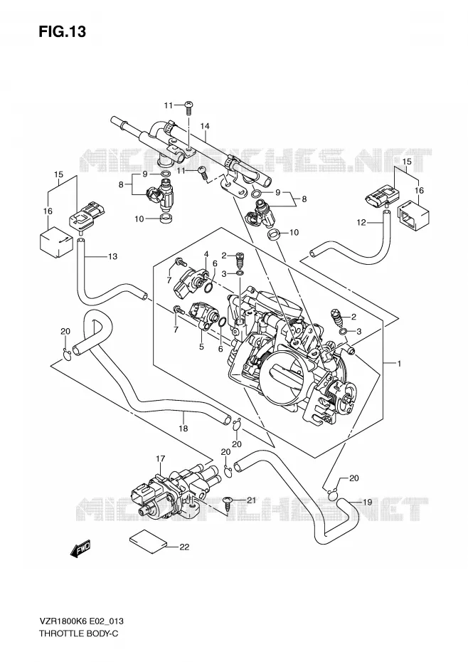 ENSEMBLE INJECTION Suzuki MOTO 1800 INTRUDER 2007  VZR1800ZU2K7(E2)