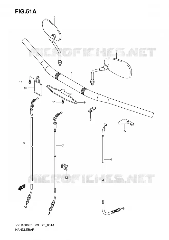 GUIDON (MODEL K9) Suzuki MOTO 1800 INTRUDER 2006  VZR1800K6(E3/E28)