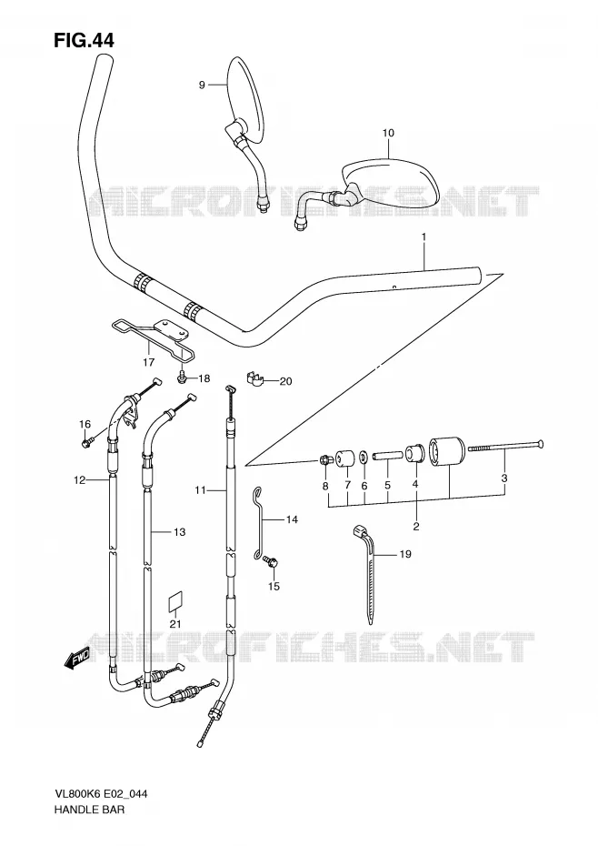 GUIDON Suzuki MOTO 800 VOLUSIA 2006  VL800CUEK6(E2)
