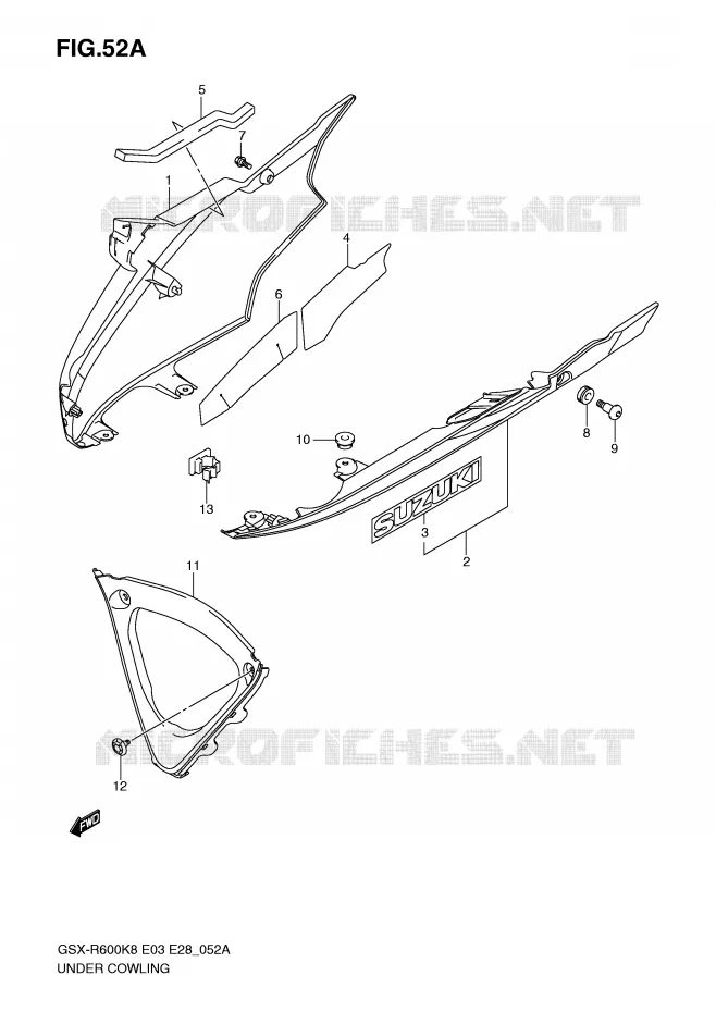 SABOT (MODEL K9) Suzuki MOTO 600 GSX-R 2009  GSX-R600K9(E3/E28)