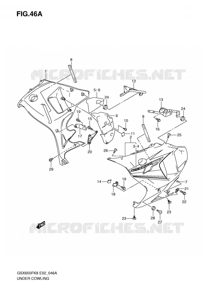 SABOT (MODEL K9) Suzuki MOTO 650 GSX-F 2008  GSX650FK8(E2)