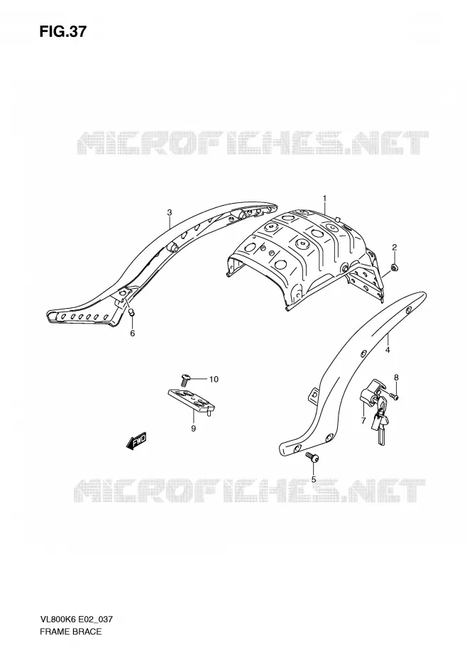 SUPPORT CADRE Suzuki MOTO 800 VOLUSIA 2008  VL800CUEK8(E2)